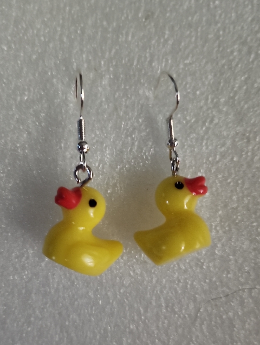 Hand Crafted Yellow Rubber Duck Earrings